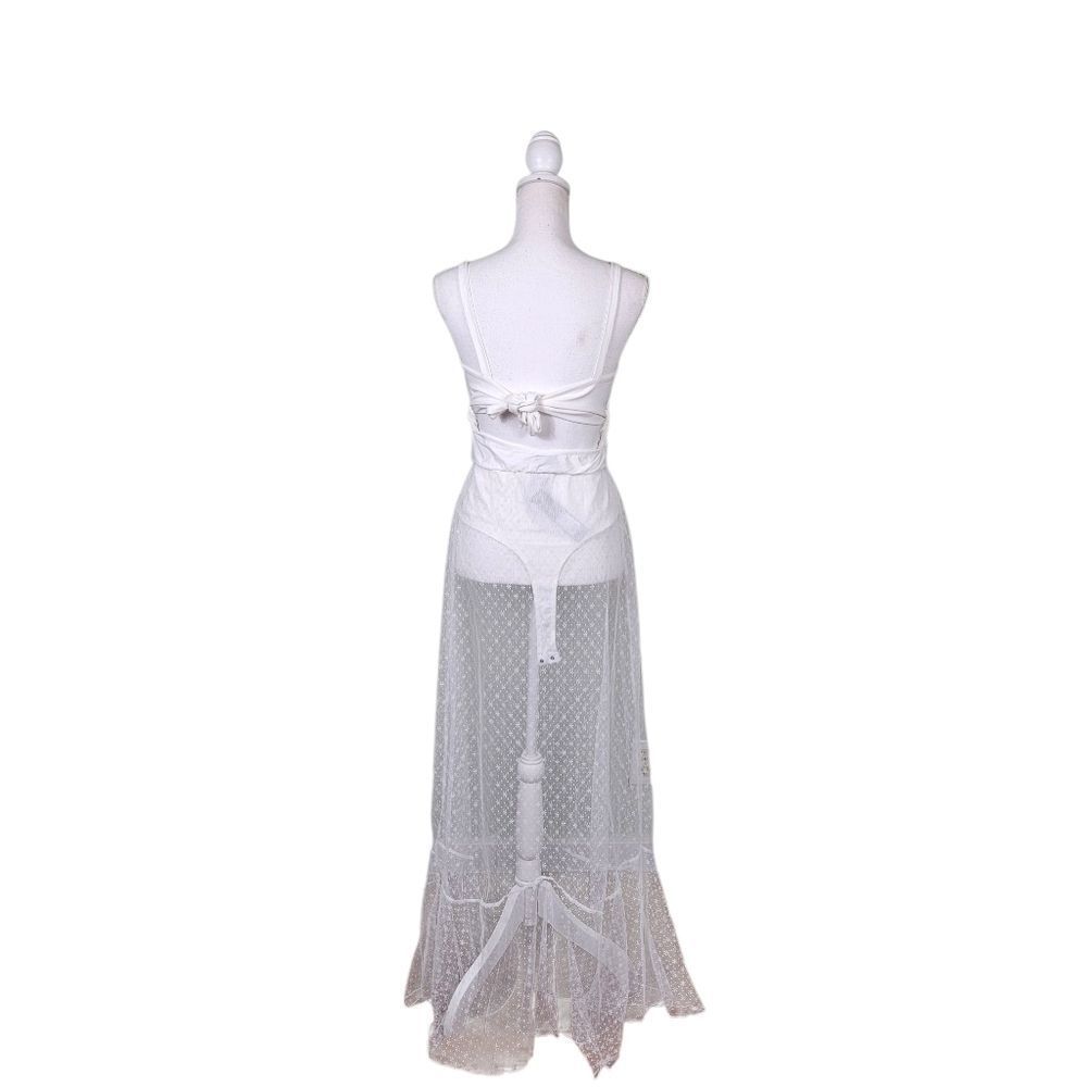 Fashion Nova White Sheer Cutout Maxi Dress - Picture 9 of 15